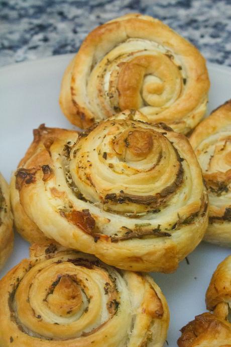 Caracolas de salmón y queso Caracolas de salmón y queso