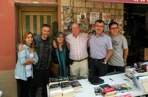 El librero de Valderrobres: Octavi Serret Octavi Serret con Lorenzo Silva y Carlos Zanón