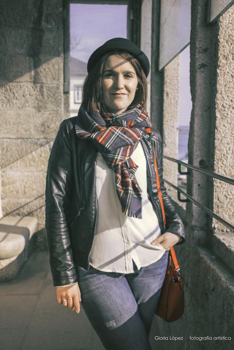 British Look outfit bufanda cuadros