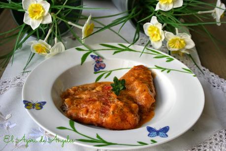 Pimientos del Piquillo rellenos de atún y bechamel El Ágora de Ángeles pimientos rellenos