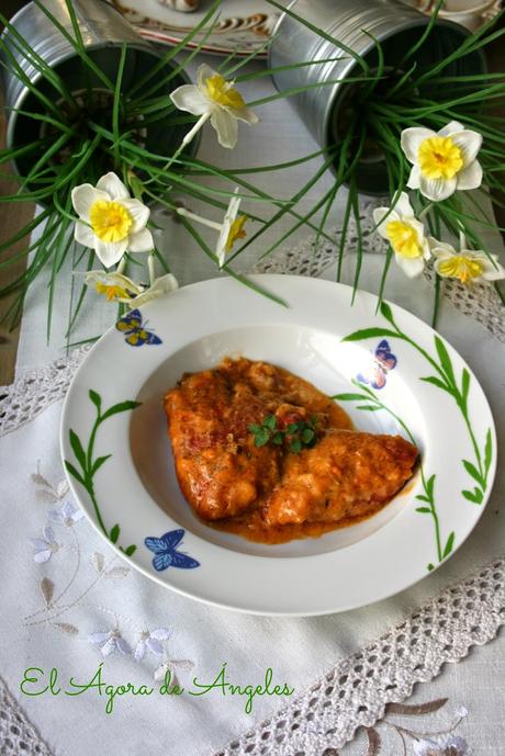 Pimientos del Piquillo rellenos de atún y bechamel El Ágora de Ángeles pimientos rellenos
