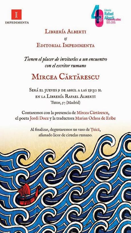 Encuentro con Mircea Cartarescu en la librería Alberti Encuentro con Mircea Cartarescu en la librería Alberti