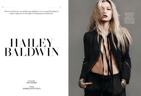 Hailey Baldwin enamora en el interior de L'Officiel