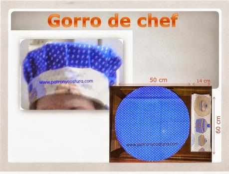DIY- Gorro de Chef- Tema 99 www.patronycostura.com