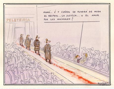 Desfile de pieles y moda sangrienta (Paco Catalán)
