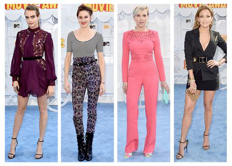 Los looks en los MTV MOVIE AWARDS, Cara Delevingne, Jennifer Lopez, Scarlett Johansson