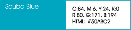 Scuba Blue Scuba Blue y sus códigos cmyk, rgb, html