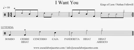 partitura cancion I want you kings of leon partitura cancion I want you kings of leon