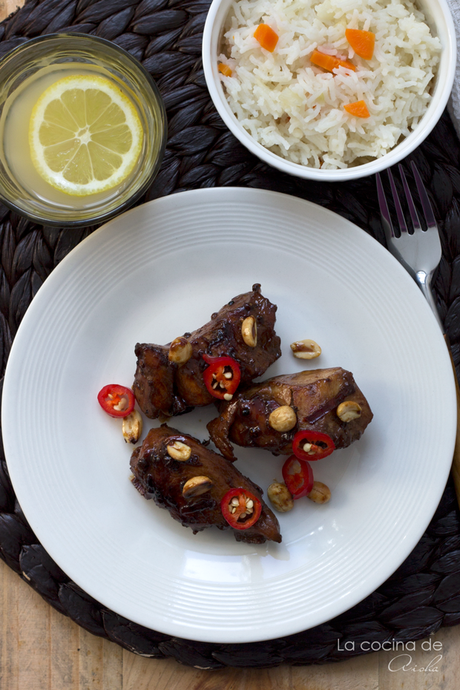 Chicken with red hot chilli pepper and peanuts chicken-red-hot-chilli-pepper-peanuts