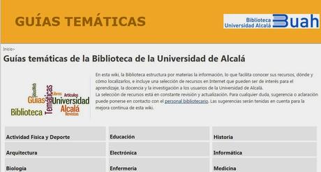 Guías temáticas de la Biblioteca de la Universidad de Alcalá de Henares