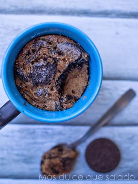 Mug cake de oreo y nutella