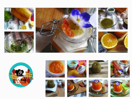 Bavaroise de papaya/naranja con queso Bavaroise de papaya/naranja con queso