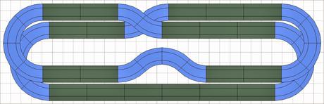 Nº 1350 al 1352. Circuitos con solo rectas y curvas standard en 3x1