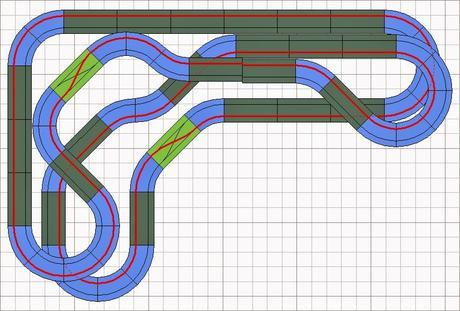 Nº 1350 al 1352. Circuitos con solo rectas y curvas standard en 3x1