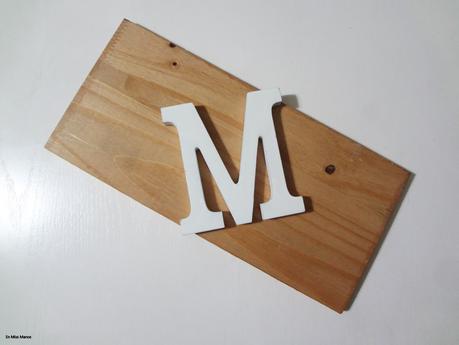 DIY Cartel con inicial de madera