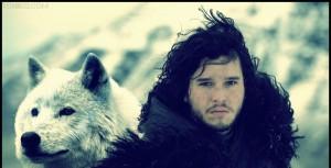 Lobishomes y loberos. ghost-and-jon-snow