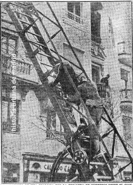 Incendio en la calle de Alcalá. Madrid, 1930