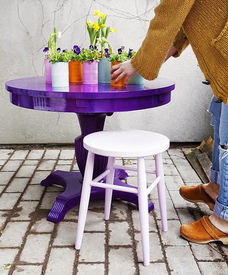 DIY TERRAZAS Y BALCONES: MACETEROS DE COLORES CON LATAS DE CONSERVA! DIY TERRAZAS Y BALCONES: MACETEROS DE COLORES CON LATAS DE CONSERVA!