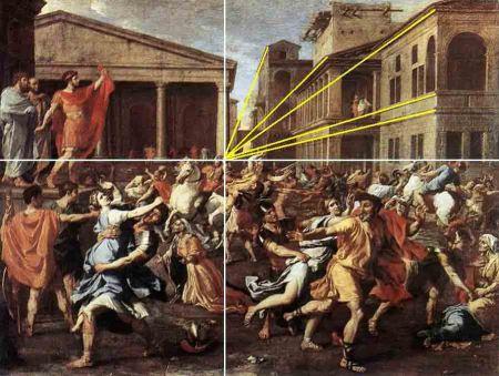 Las composiciones numéricas de Poussin en el Museo del Louvre Poussin -Rapto Sabinas T