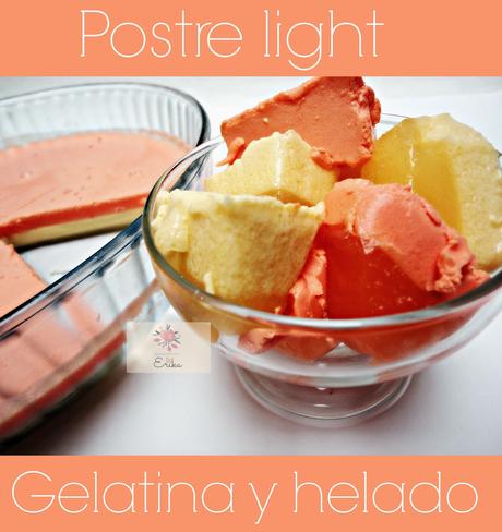 Postre light de gelatina y helado Postre light de gelatina y helado