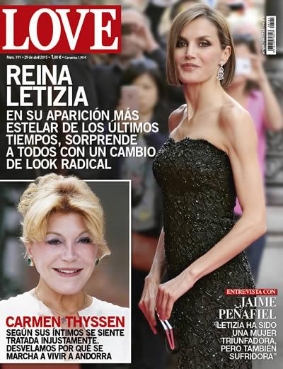 La Reina Letizia en la portada de la revista Love