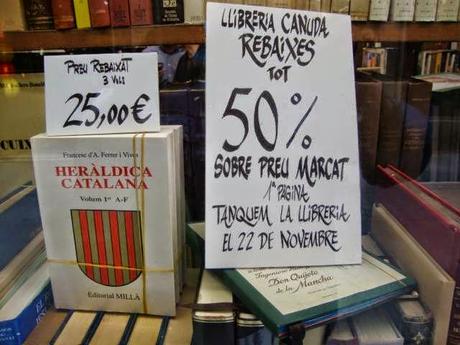 LLIBRERIA CANUDA,82 AÑOS , 1933-2013...A LA BARCELONA D' ABANS, D' AVUI I DE SEMPRE...22-04-2015...!!!