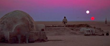 tatooine star wars guerra de las galaxias two suns dos soles luke skywalker binary system