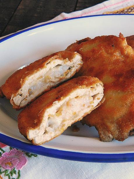 Libritos de lomo rellenos de gambas Libritos de lomo rellenos de gambas