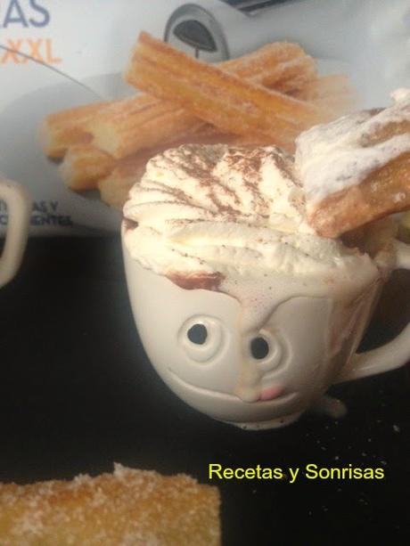 PORRAS CON CHOCOLATE Y NATA PORRAS CON CHOCOLATE Y NATA