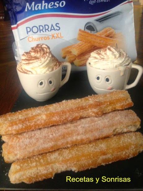 PORRAS CON CHOCOLATE Y NATA PORRAS CON CHOCOLATE Y NATA