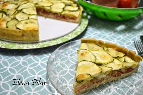 Tarta de verduras asadas, sin huevo (Thermomix y tradicional)