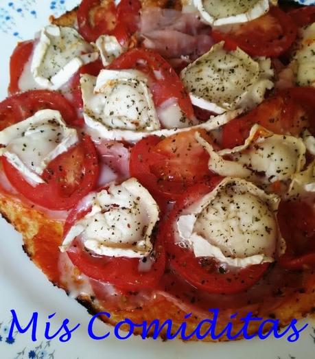 PIZZA CON MASA DE COLIFLOR