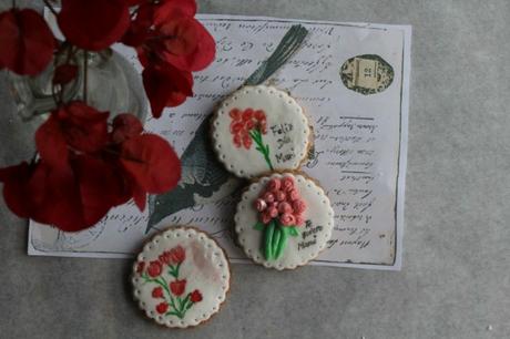 Como decorar galletas con rosas