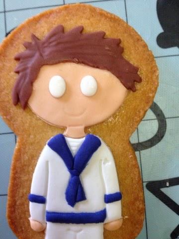 Tutorial de galleta de comunión para niño con traje de marinero en
fondant Tutorial de galleta de comunión para niño con traje de marinero en
fondant