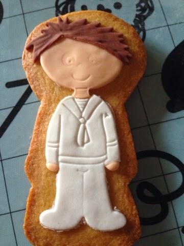 Tutorial de galleta de comunión para niño con traje de marinero en
fondant Tutorial de galleta de comunión para niño con traje de marinero en
fondant
