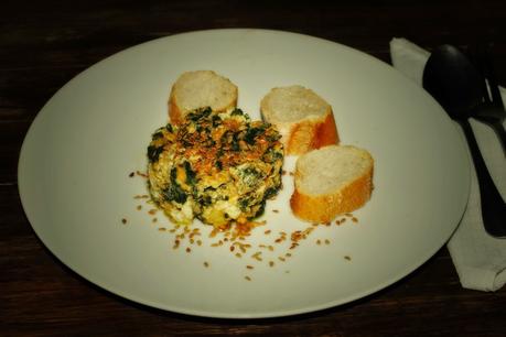 CREMA DE ESPINACAS & REVUELTO DE ESPINACAS CON SEMILLAS DE LINO CREMA DE ESPINACAS & REVUELTO DE ESPINACAS CON SEMILLAS DE LINO