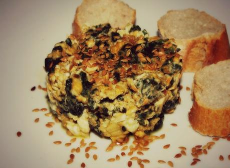 CREMA DE ESPINACAS & REVUELTO DE ESPINACAS CON SEMILLAS DE LINO CREMA DE ESPINACAS & REVUELTO DE ESPINACAS CON SEMILLAS DE LINO