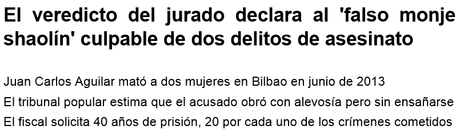 'Caso shaolín': homicidio + alevosía = asesinato