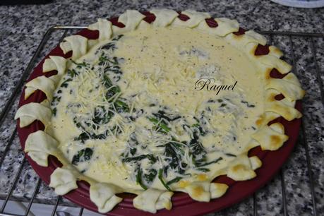 Quiche Dúo de Espinacas con Espárragos Y Cuatro Quesos con Roquefort Quiche Dúo de Espinacas con Espárragos Y Cuatro Quesos con Roquefort