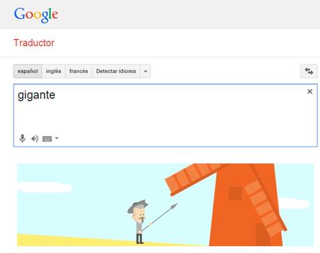 Google Translate homenajea a Cervantes con animaciones de 'Don Quijote'