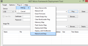 Solución para el problema “Unable to erase configuration sector memory” con Netduino 2 Plus error2