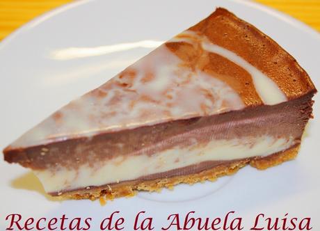 TARTA TRES CHOCOLATES CON GELATINA