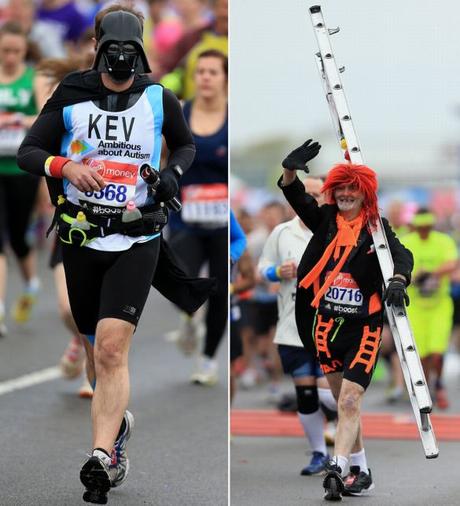 A-runner-at-the-start-of-the-2015-London-Marathon-dressed-in-fancy-dress