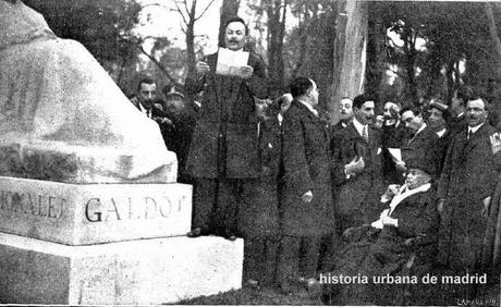 Monumento a Pérez Galdós. Parte 3: 1919, la inauguración