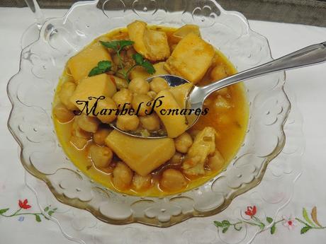 Garbanzos con sepia. Garbanzos con sepia.