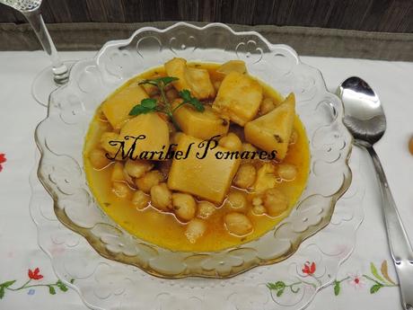 Garbanzos con sepia. Garbanzos con sepia.