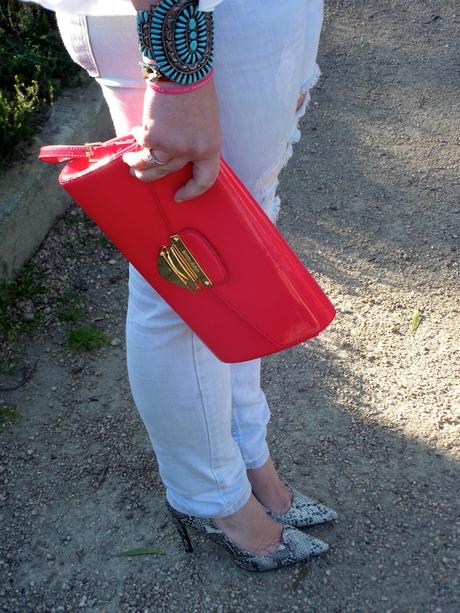 White & coral White & coral