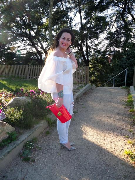 White & coral White & coral