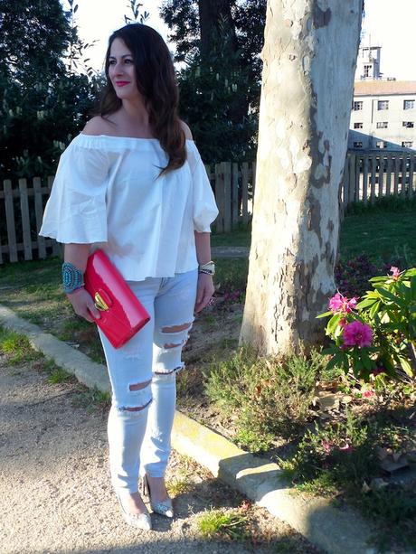 White & coral White & coral