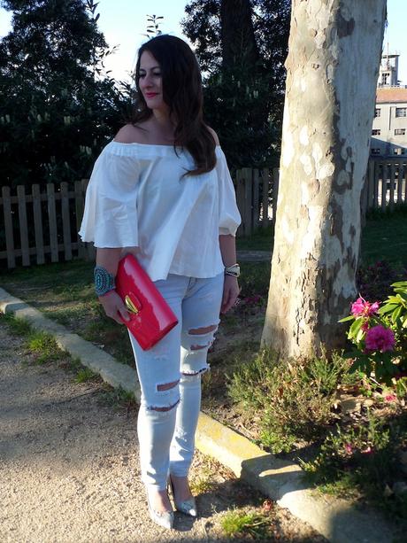 White & coral White & coral